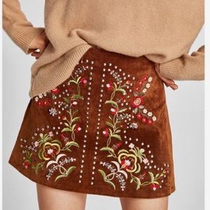 Zara Embroidered/Embellished skirt